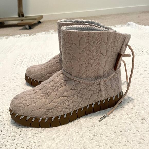 Muk Luks Flexi Hoboken knit boot blush size 6 900459 - Picture 9 of 10